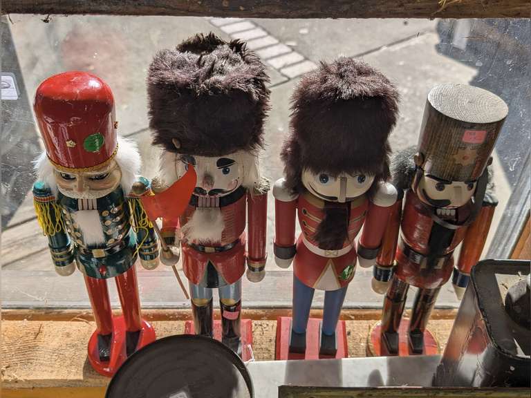 VINTAGE NUTCRACKERS IN SHELF AREA MARKED 1113 image