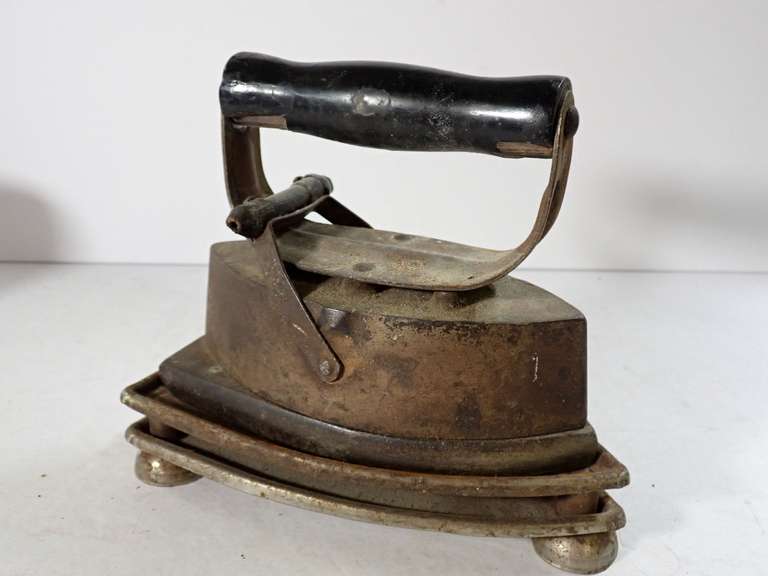 Vintage Pressing Iron with Stand image