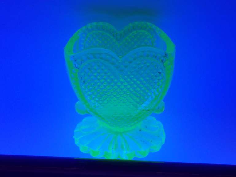 Vaseline Glass Toothpick Holder image