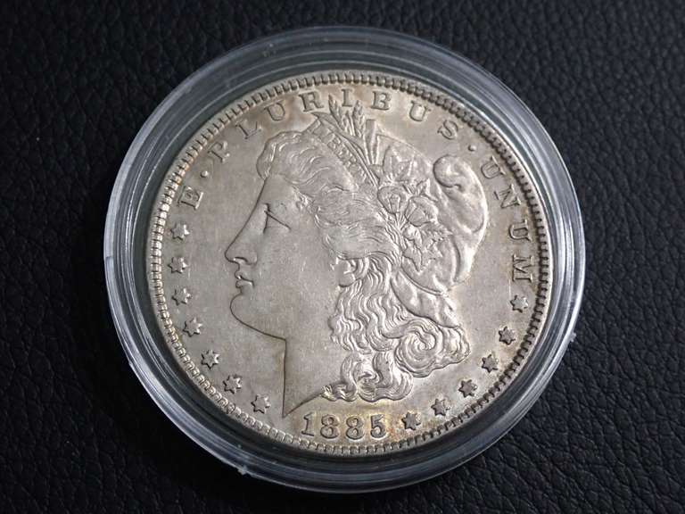 1885 MORGAN SILVER DOLLAR COIN image