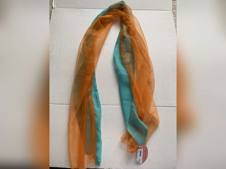 2 VINTAGE LONG SHEER SCARFS image