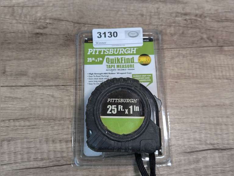 PITTSBURGH 25-FT X 1 IN QUICK FIND TAPE MEASURE WITH ORIGINAL PACKAGE image
