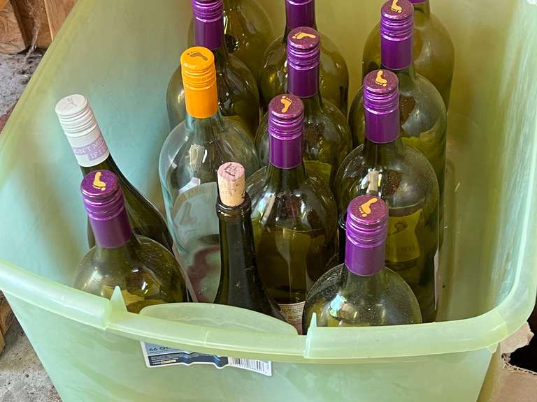 GR2…Empty glass wine bottle bottles for crafting, see pictures for details.