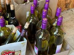 GR2…Empty glass wine bottle bottles for crafting, see pictures for details.