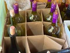 GR2…Empty glass wine bottle bottles for crafting, see pictures for details.