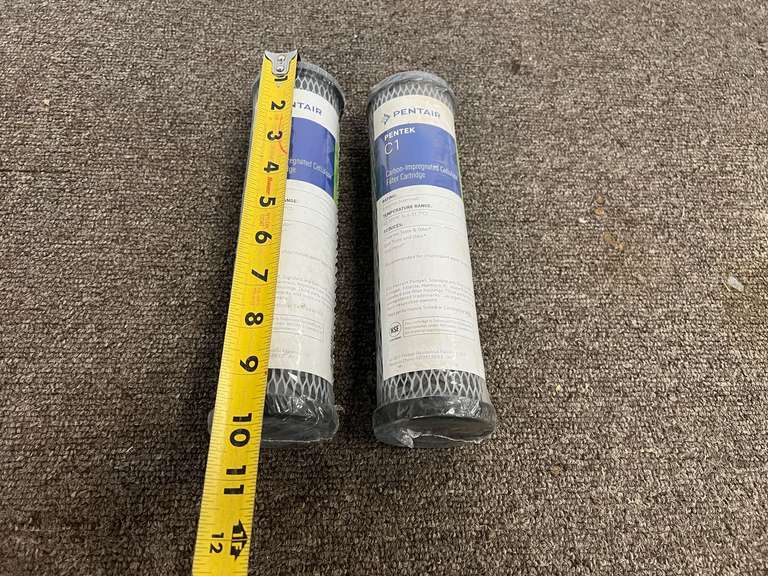 Pentair Pentek C1 carbon impregnated cellulose filter cartridge, set of two, see pictures for details.