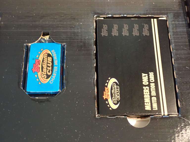1991 TOPPS STADIUM CLUB CHARTER MEMBER COLLECTORS BOX - SEE PHOTOS FOR CONTENTS