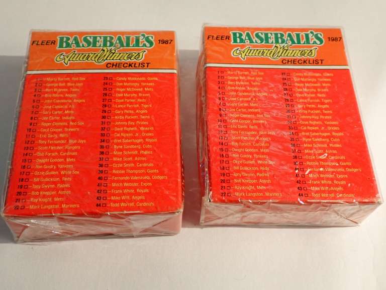 (2) FACTORY SEALED 1987 FLEER BASEBALL AWARD WINNERS SPORTS CARD PACKS