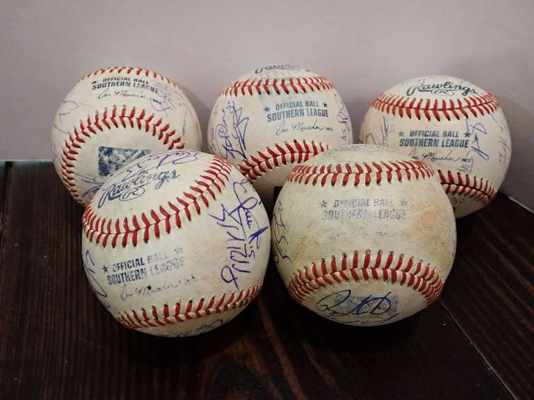 (5) AUTOGRAPHED SOUTHERN LEAGUE BASEBALLS
