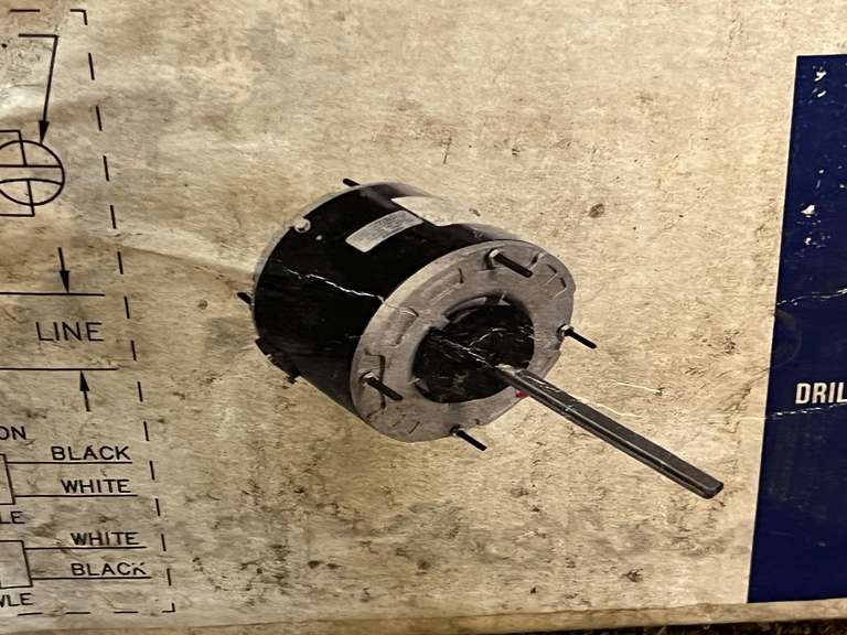 Packard-43727B condenser fan motor, appears to still be new in the box, see pictures for details.