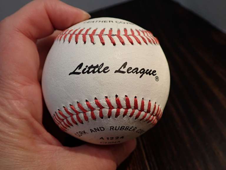 AUTOGRAPHED LITTLE LEAGUE BASEBALL - APPEARS TO BE HANDSIGNED BY MARK LEMKE
