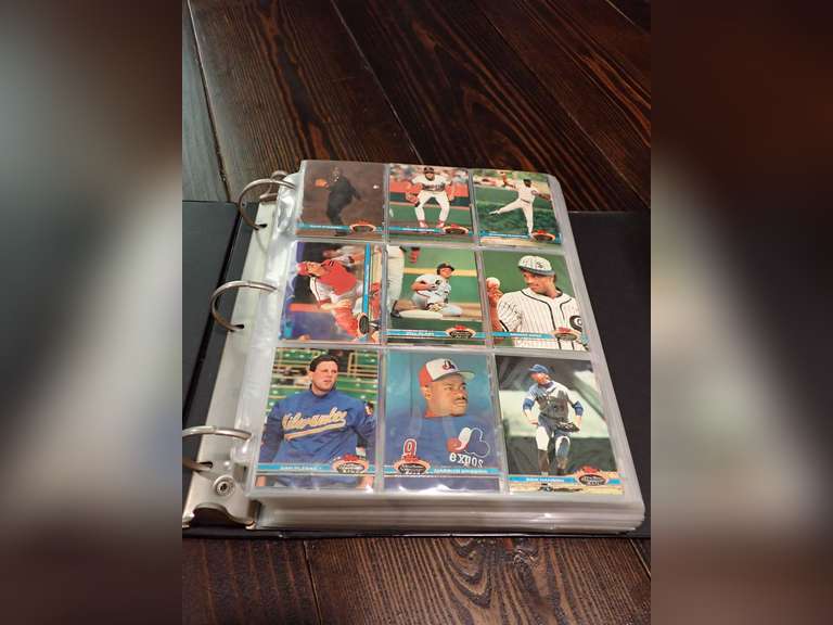 LARGE BINDER OF LATE 80s-EARLY 90s TOPPS STADIUM CLUB BASEBALL CARDS