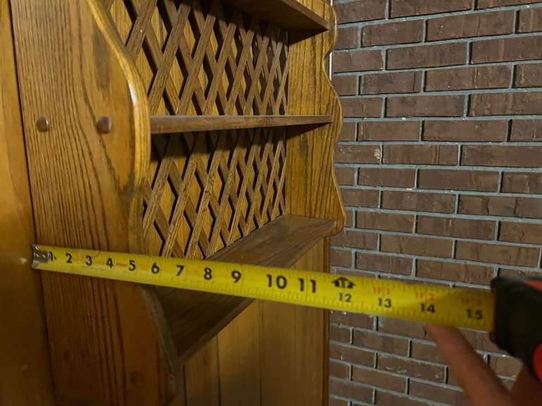 DEN… Wall mount display shelf with lattice back, see pictures for details.