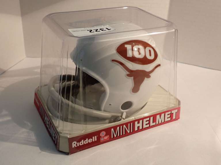 FACTORY SEALED RIDDELL THROWBACK, TEXAS LONGHORNS MINI HELMET