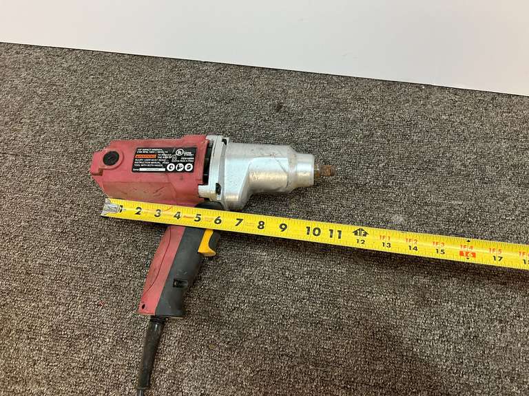 Chicago Electric 1/2” electric impact wrench, powers up, see pictures for details. See pictures for details.