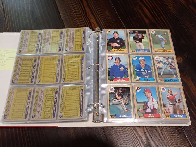 LARGE BINDER OF 1987 TOPPS & TOPPS UPDATE BASEBALL CARDS
