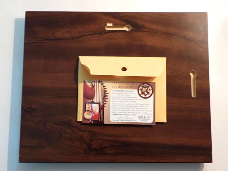 AUTHENTICATED MIAMI DOLPHINS, LARRY LITTLE AUTOGRAPHED PLAQUE