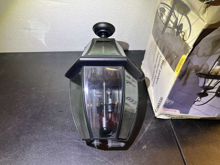 Portfolio lighting wall lantern, still new in the box, see pictures for details.