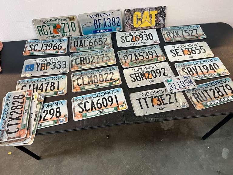 Assorted License plates, approximately 25, see pictures for details.