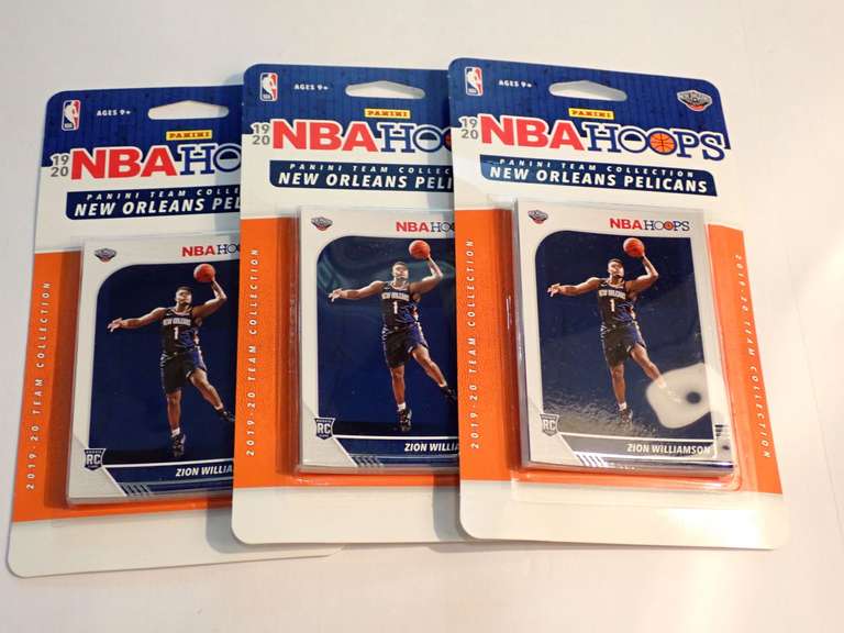 (3) FACTORY SEALED 2019-2020 PANINI NBA HOOPS TEAM SETS