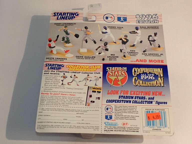 FACTORY SEALED 1996 STARTING LINE UP, CHARLES JOHNSON