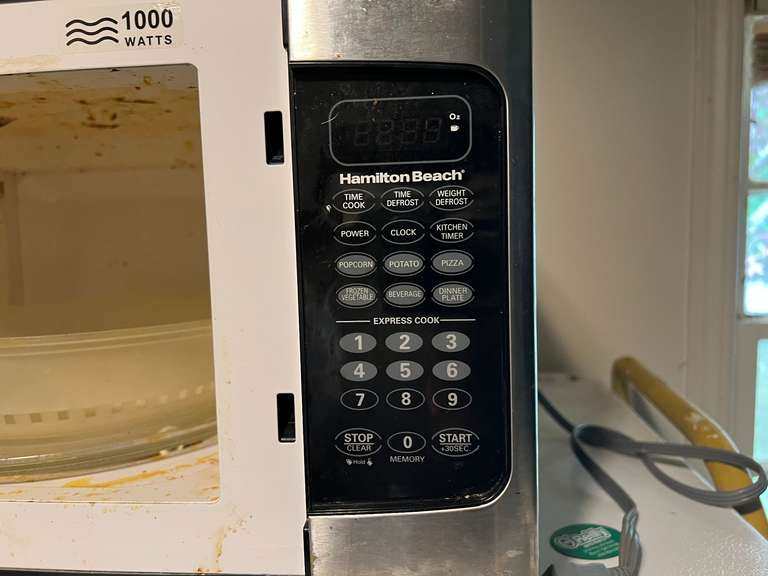 Utility… Hamilton Beach microwave, powers up, see pictures for details.