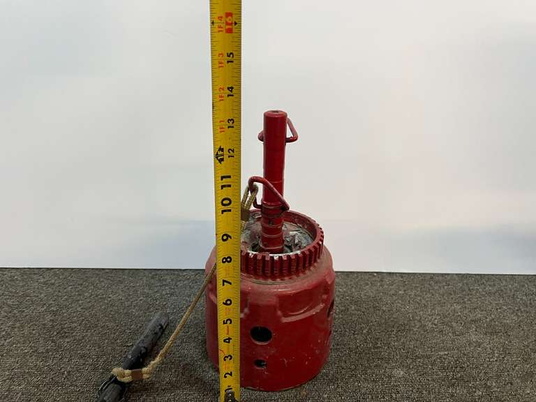 Primitive dinner bell, this piece was fashioned from an old transmission part, see pictures for details.