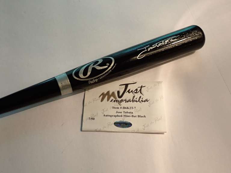 AUTHENTICATED JOSE TABATA AUTOGRAPHED MINI BAT