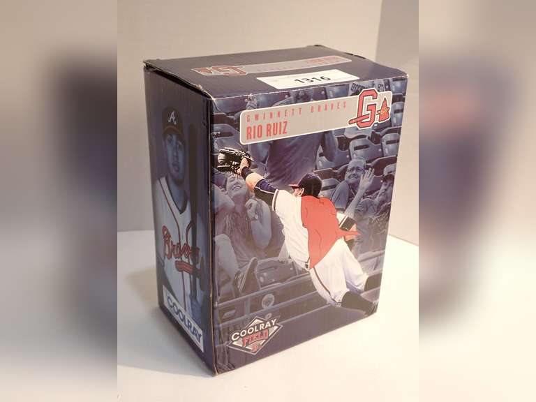 GWINNETT BRAVES, RIO RUIZ BOBBLEHEAD IN ORIGINAL PACKAGING