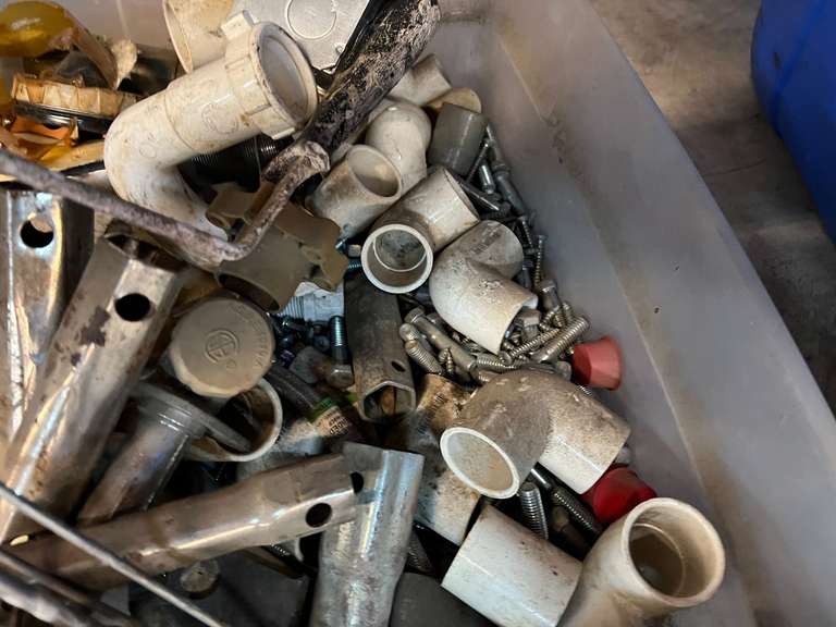 Assorted plumbing parts/fittings, fasteners, and more. See pictures for details.