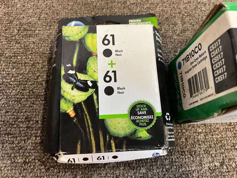 LexMark and HP printer ink, both come in original boxes, see pictures for details.