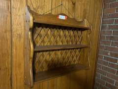 DEN… Wall mount display shelf with lattice back, see pictures for details.
