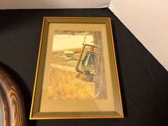BR1…Assorted home decor to include miniature wall mount curio, framed doily, and more.