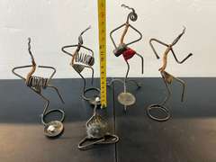 Folk art sculptures, some are candleholders, see pictures for details.