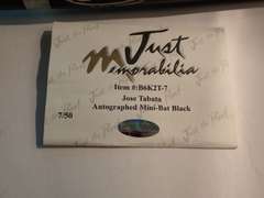 AUTHENTICATED JOSE TABATA AUTOGRAPHED MINI BAT