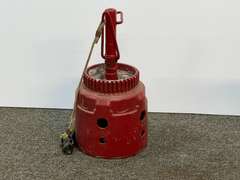Primitive dinner bell, this piece was fashioned from an old transmission part, see pictures for details.