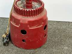 Primitive dinner bell, this piece was fashioned from an old transmission part, see pictures for details.