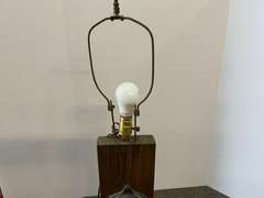 Folk art lamp fashioned from an electrical meter, see pictures for details.