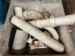 Assorted plumbing fittings, COMES WITH PLASTIC LAUNDRY/SHOP SINK. See pictures for details.
