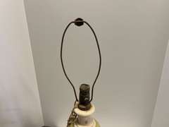 Lovely “Lily of the Valley” glass lamp, believed to be an Aladdin alacite lamp, see pictures for details.