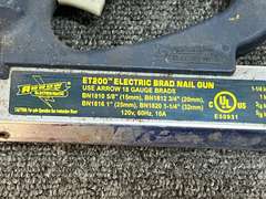 Arrow ET 200, Nail Master 2 electric brad gun, powers up, see pictures for details.