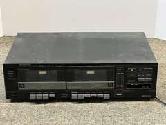 Kenwood stereo double cassette deck KX-55W, powers up, four push buttons have broken bottoms, see pictures for details.