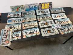 Assorted License plates, approximately 25, see pictures for details.