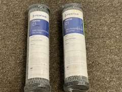 Pentair Pentek C1 carbon impregnated cellulose filter cartridge, set of two, see pictures for details.