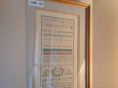 FRAMED CROSS-STITCH SAMPLER - LIVING