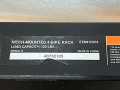 Ironton hitch mount 4-bike rack, see pictures for details.