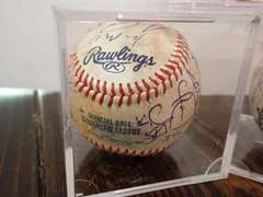 (3) AUTOGRAPHED SOUTHERN LEAGUE BASEBALLS IN DISPLAY CASES