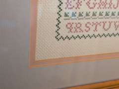 FRAMED CROSS-STITCH SAMPLER - LIVING