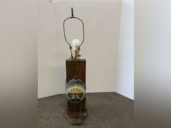 Folk art lamp fashioned from an electrical meter, see pictures for details.