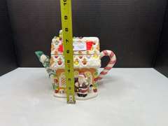 DR…Fitz and Floyd Christmas pitcher/cookie jar, see pictures for details.